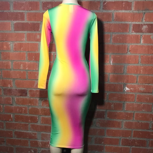 Rainbow Sherbet Midi Dress - Picture 8 of 8